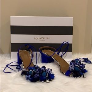 Aquazzura Firenze Tropicana sandal in Blue